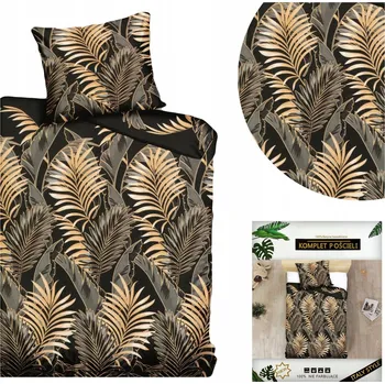 Povlečení Povlečení DALWIN povlak na polštář 70x80 sada bavlněný satén 140x200 2dílná sada listy