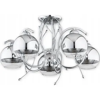 Trama lustr 5-bodový - chrom - stříbrný + průhledný