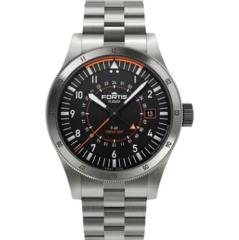 Hodinky Fortis Flieger F-43 Triple-GMT F4260000