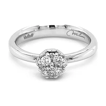 Prsten Zlatý Zásnubní Prsten s Diamanty 2010959