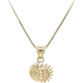Přívěsek Zlatý Prívesek Slunce a Mesíc Symbol harmonie a rovnováhy 7150724