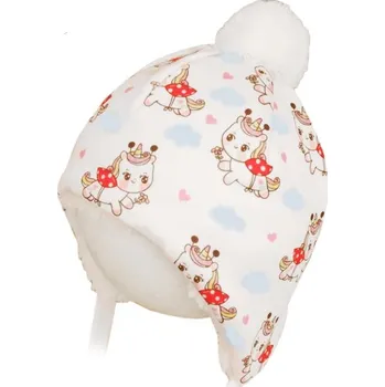 Kojenecké oblečení ROCKINO Dětská zimní zavazovací čepice, malý jednorožec Varianta: 44cm