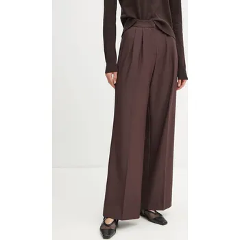 Dámské kalhoty Kalhoty 2NDDAY Miles dámské, vínová barva, široké, high waist, 2251160151 93X, vel. 38