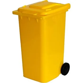 Železářství Meva Plastová minipopelnička reklamní žlutá