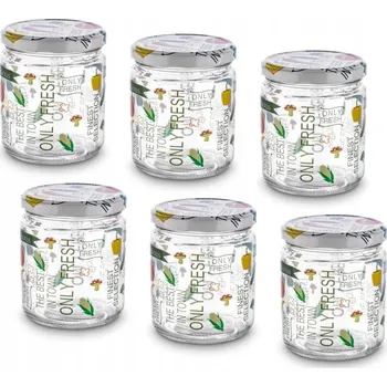 Sklenice SKLENICE Skleněné na POTRAVINY Nádoby na zavařeniny Sada Tadar Paprika 6x400 ml