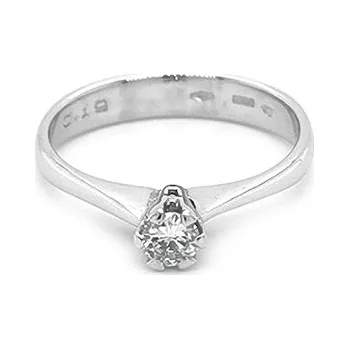 Prsten Zlatý Zásnubní Prsten s Diamantem 2010890