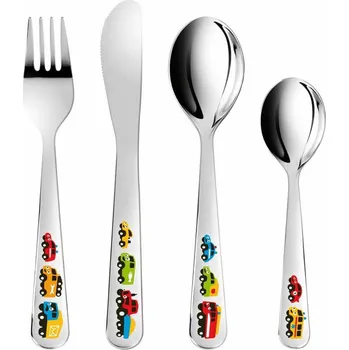 Příbor Dětský příbor BAMBINI, autíčka, 4 ks