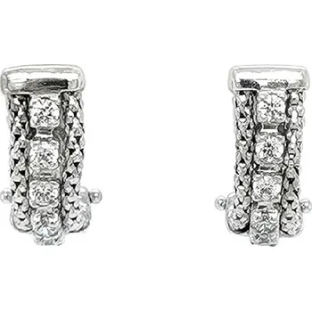 Náušnice Náušnice se Zirkony z Bílého Zlata 7120320