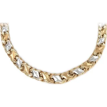 Náhrdelník Elegantní dámský náhrdelník kombinující žluté a bílé zlato 7040068