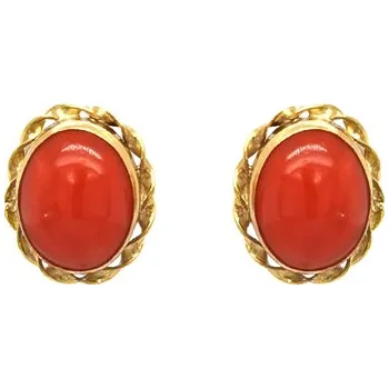 Náušnice Zlaté Náušnice s Korálem 7210010