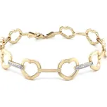 Zlatý Dámský Náramek Srdce se Zirkony 7010063