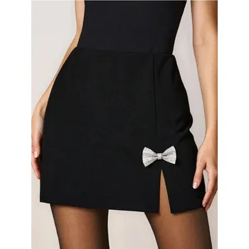 Dámská móda Sinsay - Mini sukně - černá - 983EY-99X - 983EY-99X-XL