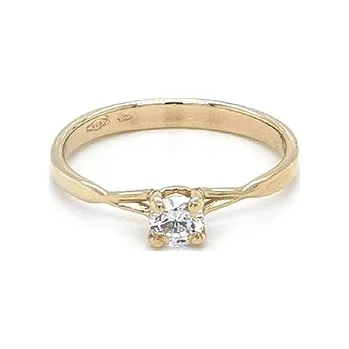 Prsten Zlatý Zásnubní Prsten se Zirkonem 7130699