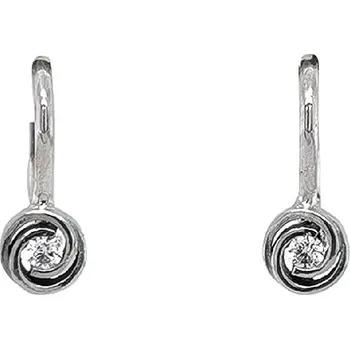 Náušnice Elegantní náušnice z bílého zlata se zirkony 7121030