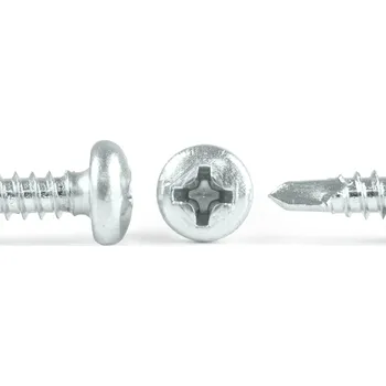 Vrut Šroub do plechu ZnB TEX, půlkulatá hlava, DIN 7504N - 3.9x25