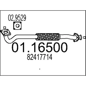 Auto-moto MTS Výfuková trubka MTS 01.16500
