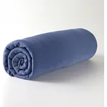 2 napínací prostěradla tmavě modrá 100 x 200 x 25 cm