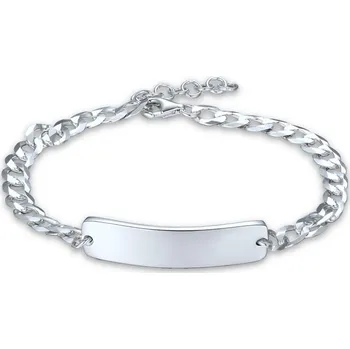 Náramek MINET Stříbrný pánsky náramek s destičkou pro gravírování Ag 925/1000 10,95g