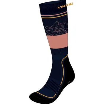 Pánské ponožky Ponožky Viking Boosocks Heavy dámské podkolenky černá-světle růž