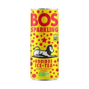 Proteinový nápoj Perlivý ledový čaj Rooibos citron BIO 250 ml