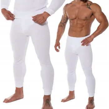 Pánské termo spodky Olanika pánské spodky Zateplené termoprádlo na zimu bílé velikost M