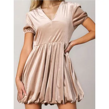 Dámské šaty Sinsay - Bublinkové šaty - zlatá - 949EY-GLD - 949EY-GLD-L