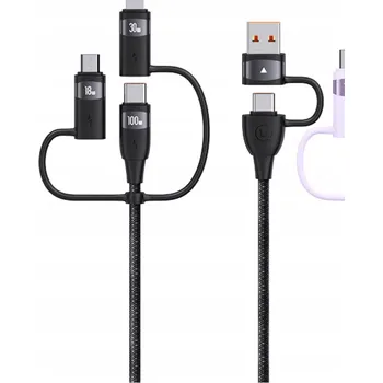 Datový kabel Kabel P4Y USB - USB typ C / microUSB / Lightning 2 m černý
