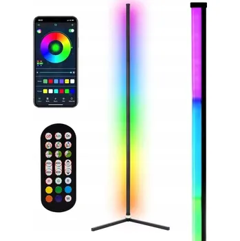 Stojací lampa ROHOVÁ LED STOJACÍ LAMPA RGB SYMPHONY S APLIKACÍ + DÁLKOVÝ OVLADAČ