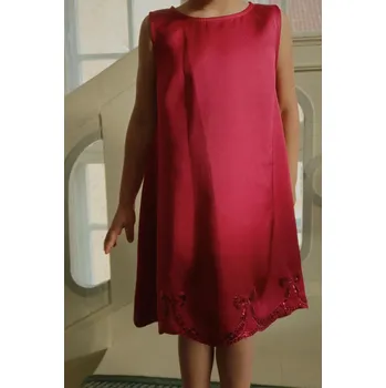 Dívčí oblečení Dívčí šaty Konges Sløjd BOWIE DRESS KS104241.9BYA burgundské 93X, vel. 110-116