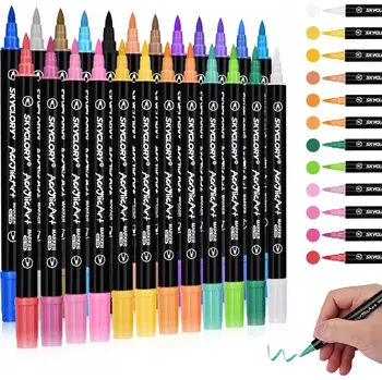 AKRYLOVÉ FIXY OBOUSTRANNÉ FIXY POPISOVAČE SADA 24 KS