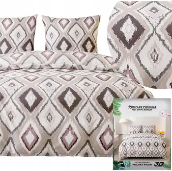 Povlečení Povlečení MARIA Povlaky na polštáře 70x80 Sada 200x220 3 Č. saténová stylová