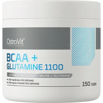 Aminokyselina Glutaminové kapsle OstroVit BCAA + Glutamine 150 kapslí OstroVit 185 g bez příchuti