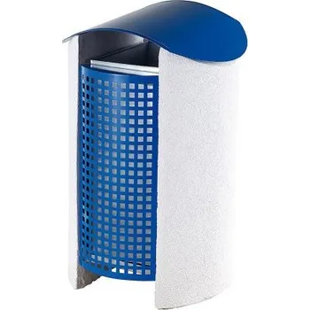Meva Betonový odpadkový koš se stříškou - kov