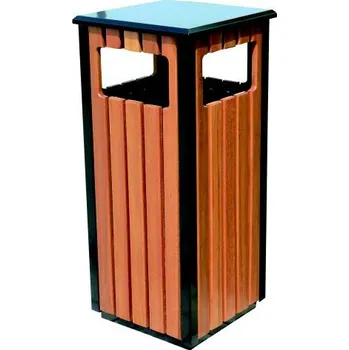 Venkovní odpadkový koš Meva Venkovní odpadkový koš hranatý MADRID 35 l. imitace dřeva