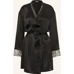 Calvin Klein Dámský Župan Ck Black Satin Z Hedvábí, černá