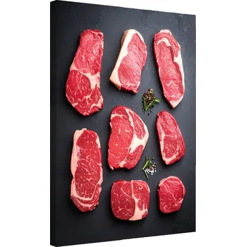 Obraz Obraz do kuchyně, jídelny, restaurace, Maso steaky 80x120 cm