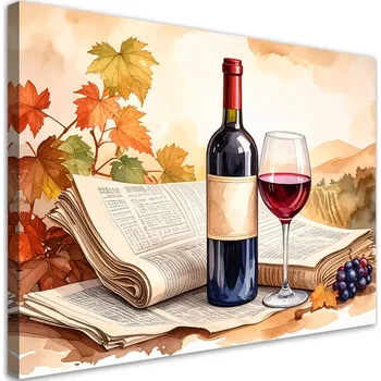 Obraz Obraz do kuchyně restaurace, Láhev červeného vína 100x70