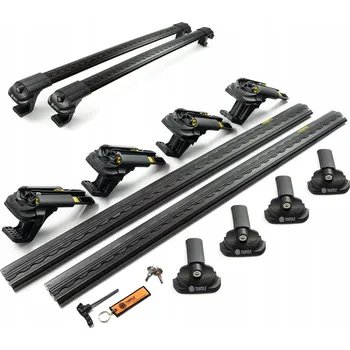 Příčník na automobil Střešní nosič na podélné nosiče pro Nissan Pathfinder R51 2005-2012 černé tyče