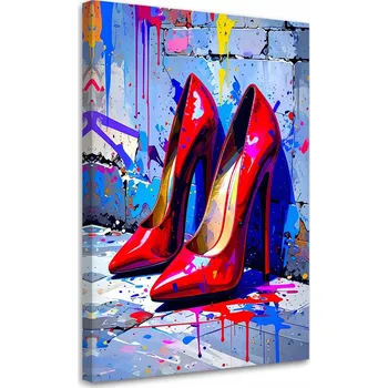 Obraz Moderní obraz do ložnice, Červené lodičky na jehlách 40x60