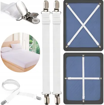 Prostěradlo 2x NASTAVITELNÉ KLIPY NA PROSTĚRADLO NAPÍNÁKY SVORKY NAPÍNACÍ 65-240cm