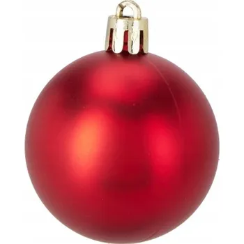 Vánoční dekorace Červené vánoční Vánoční Baňky stromeček 5 cm, sada 16 kusů mix matného a lesklého provedení