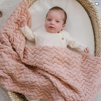 Dětská deka NANNA Merino deka Fluffy Powder Pink