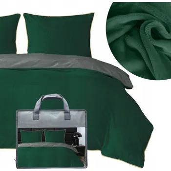 Povlečení Povlečení 160x200 + 2x Povlak na polštář 70x80 Plyšový medvídek Osman s lemováním, jednobarevné