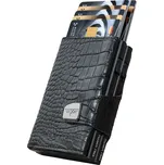 Tru Virtu Doublewallet CLICK & SLIDE Croco Black/Black