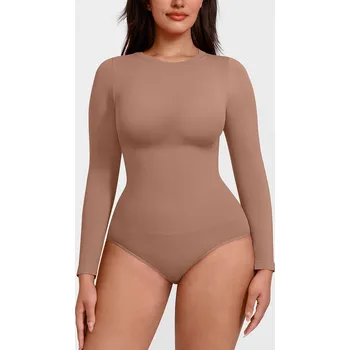 Body Tvarující body s dlouhým rukávem a klasickým kalhotkovým střihem, NUDE velikost ostatní: XS/S