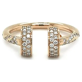 Prsten Zlatý Prsten s Diamanty 2010079