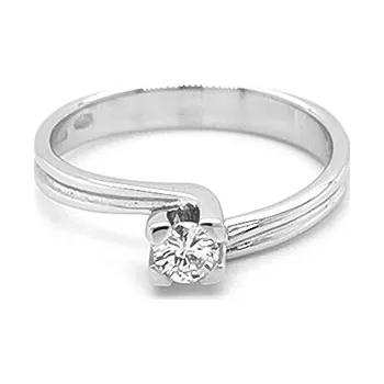 Prsten Zlatý Zásnubní Prsten s Diamantem 2010366