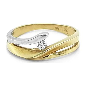 Prsten Zlatý Prsten s Diamantem 2011024