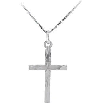 Přívěsek Kříž z Bílého Zlata 7151363