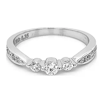 Prsten Zlatý Prsten s Diamanty 2010838